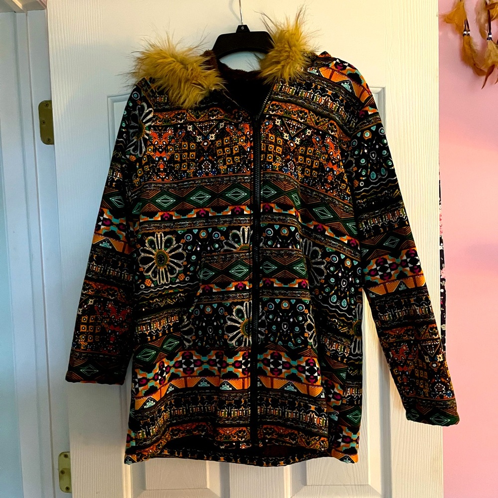 Abstract design coat